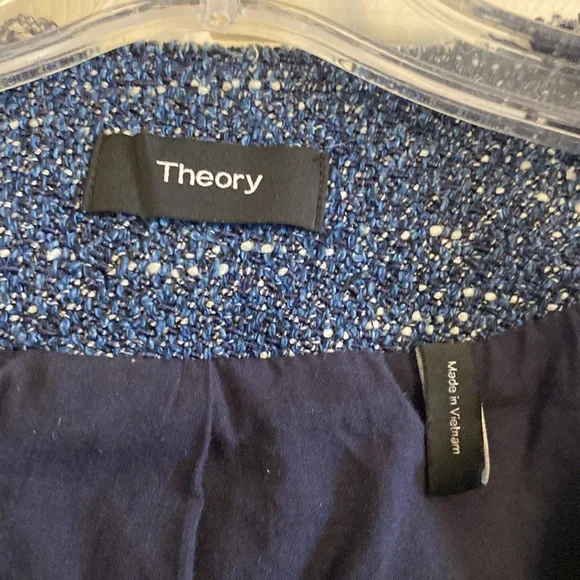 Theory blue tweed blazer size 8 - Picture 4 of 7